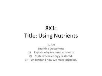 Science Works 2 Using Nutrients