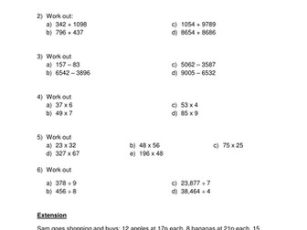 Add, subtract, multiply and divide