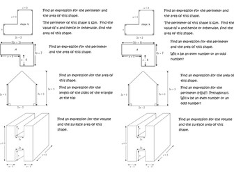 Compound Shapes and Algebra