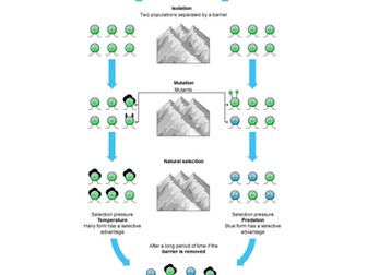 Speciation by Geographical Isolation Cut and Stick