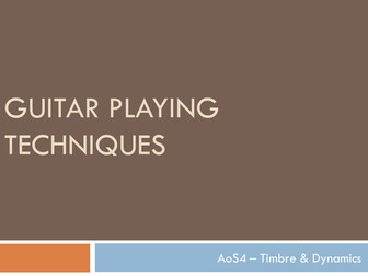 Guitar Playing Techniques & Effects