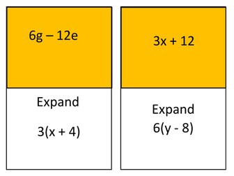 Expanding Brackets Treasure Hunt (Linear)