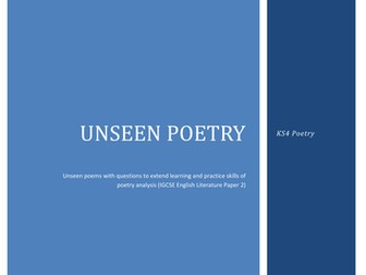 Unseen Poetry Practice Booklet