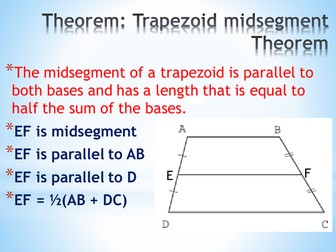 Midline segment of a trepezoid theorem