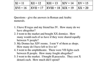 Roman Numeral Problems