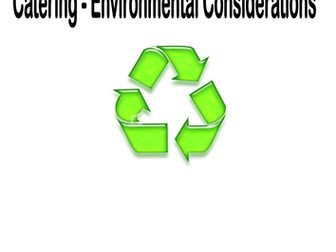 WJEC CATERING ENVIRONMENTAL CONSIDERATIONS