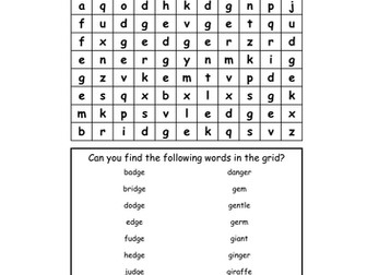 YEAR 2 WORD-SEARCH