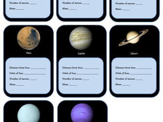 Planets top trumps