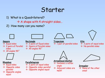 Properties of Quadrilaterals