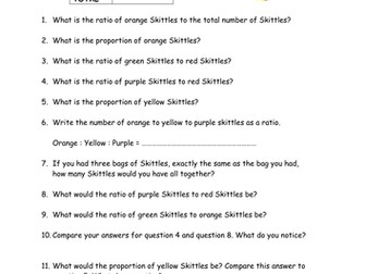 Ratios with Skittles
