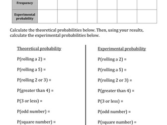 Comparing experimental and theoretical probability