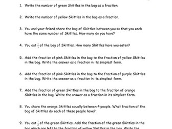 Fractions with Skittles