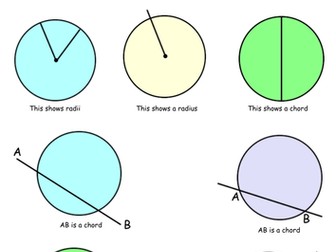 Parts of circles (true or false)