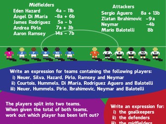 6-a-side Maths (simplifying algebra)