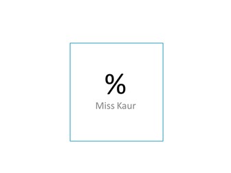 Percentages and reverse percentages