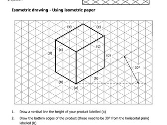Isometric Drawing using isometric grid paper