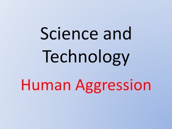 AQA Spec B Human Aggression