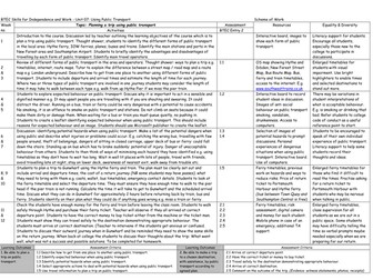 BTEC (E2) Unit 7: Using Public Transport