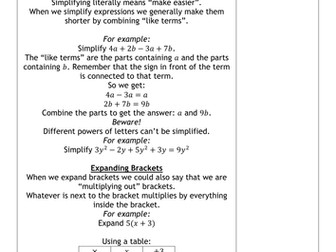 Spot The Mistakes - Expressions and Equations