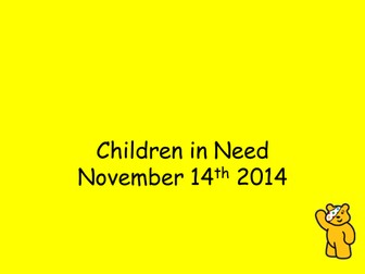 Simple Children in Need Powerpoint