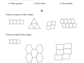 Fractions of shapes