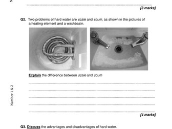 Hard Water - Paired Research & Assessment (AQA C3)