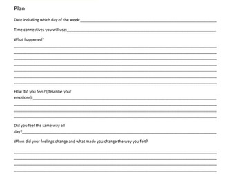 KS2 Plan a Diary Entry