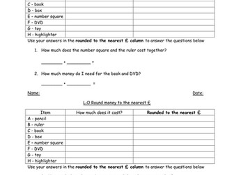 Differentiated activity-Rounding to nearest pound