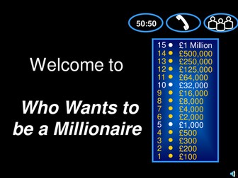 AQA BIOL2 'millionaire' revision quiz