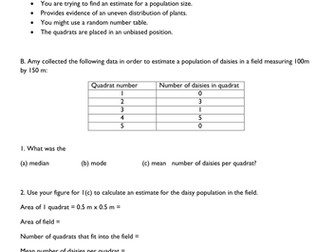 Quadrat Sampling Methods