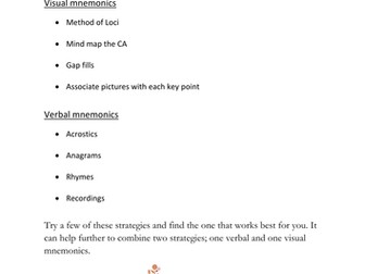 Strategies to remember coursework French