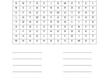 Oliver Twist Wordsearch