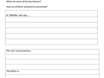 Nettles analysis writing frame