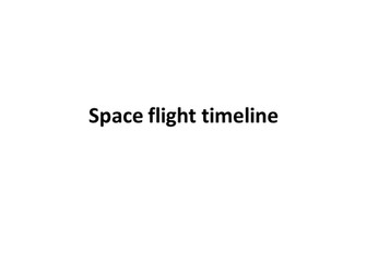 GCSE in Astronomy - Timeline of Spaceflight task