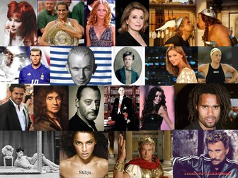 French celebrities collage/ wallpaper