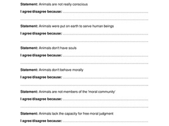 Animals Rights - Lesson 1 - Humans and Animals