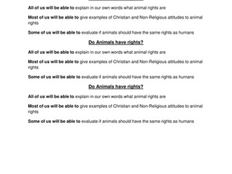 Animal Rights - Lesson 2 - Do animals have rights?