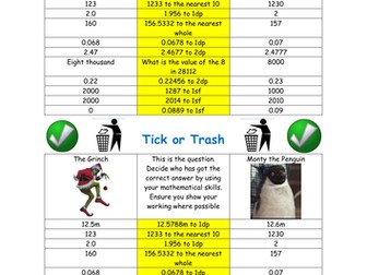 Rounding Tick or Trash