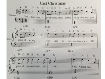 'Last Christmas' by Wham Easy Sheet Music
