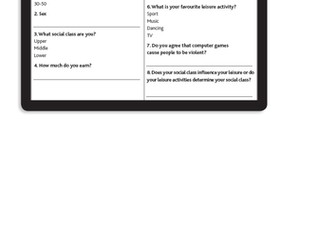 EPQ questionnaire lesson.