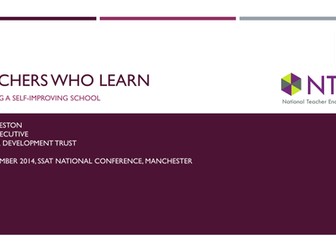 Teachers who learn...