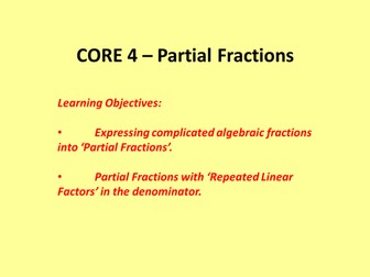 Partial Fractions
