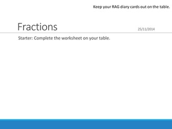 Fractions - Full PPT