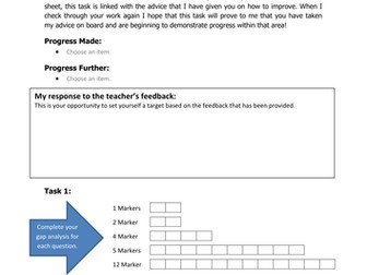 Exam Feedback Sheet