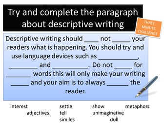 Descriptive Writing - View from Space
