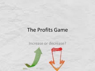 Cost's revenue & profit / external factors starter actvity