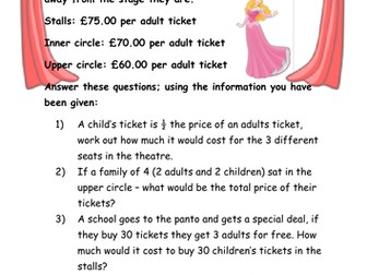 Pantomine Word Problems