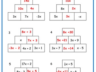 Algebra Brick Wall Problems Adding Like Terms