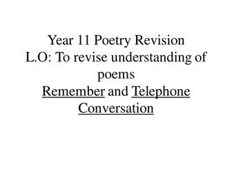 Remember and Telephone conversation PPT