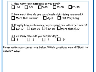 Questionnaire Analysis, Correction And Creation